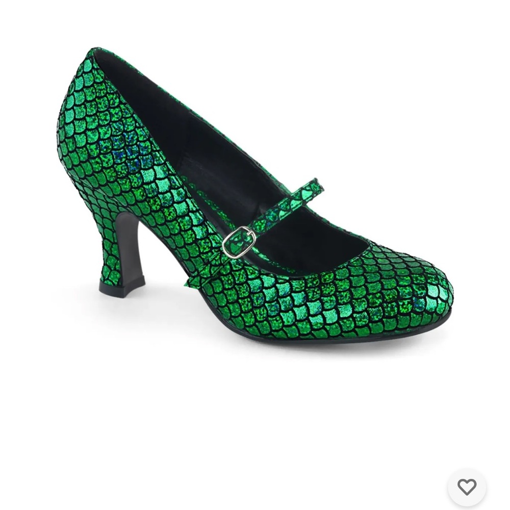 Women's Green Mermaid Heels size 7M used once